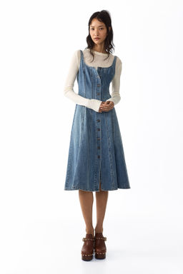 Button-front denim dress - H&m фото 4