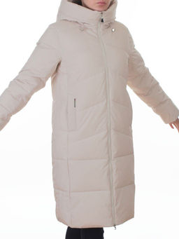2365 BEIGE Пальто зимнее женское (200 гр. холлофайбер)