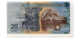 Банкнота 20 злотых 2024 года Польша 80 лет Варшавскому восстанию (в буклете)
