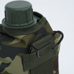 Фляжка армейская походная Adventure, 1 л, для воды, с котелком, пластиковая, зелёная - Simaland фото 6