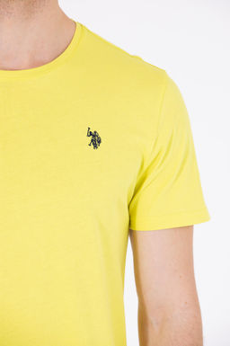 Футболка мужская U.S. Polo Assn Citron Basic с круглым вырезом лимонная хлопок  фото 21