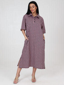 688 ЖЕНСКОЕ ПЛАТЬЕ (Розовый) - А-дина фото 2