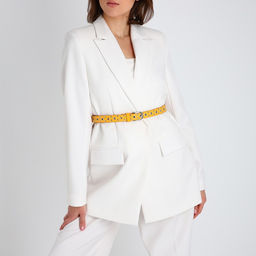 Ремень женский, ширина 2.3 см, люверсы, пряжка металл, цвет жёлтый - Simaland фото 2