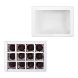 Коробка складная под 12 конфет, белая, 19 х 15 х 3,6 см - UPAK LAND фото 2