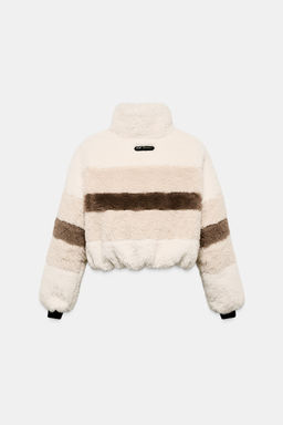 CROPPED FAUX SHEARLING COAT HEIQ XREFLEX RECCO® TECHNOLOGY SKI COLLECTION - Zara фото 3