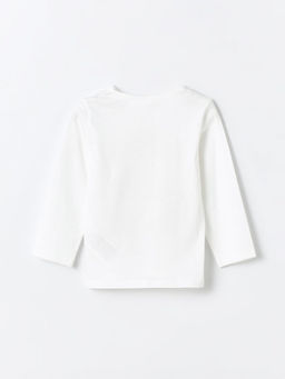 Bisiklet Yaka K?sa Kollu Daisy Duck Bask?l? K?z Bebek Pijama ?st - Waikiki фото 2