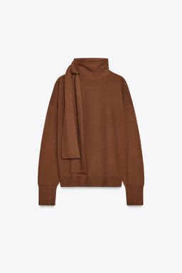 FINE KNIT BOW SWEATER - Zara фото 5
