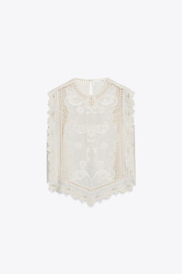 ZW COLLECTION SHIRT WITH RUFFLED CHEST - Zara фото 6