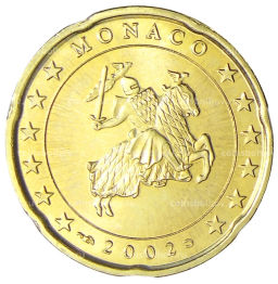 20 евроцентов 2002 года Монако