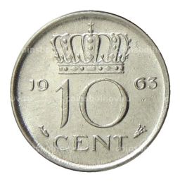 10 центов 1963 года Нидерланды
