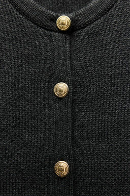 KNIT CARDIGAN WITH GOLDEN BUTTONS - Zara фото 17
