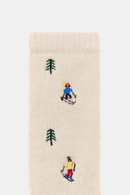 EMBROIDERED TALL SOCKS - Zara фото 3
