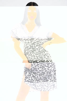 Туника женская из вискозы из вискозы Олеся серый леопард