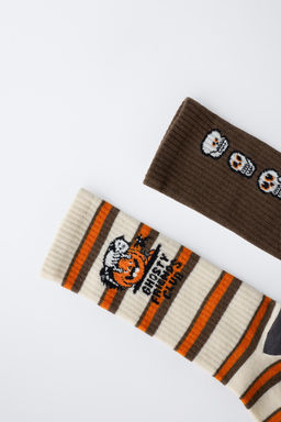 2-PACK OF STRIPED PUMPKIN SOCKS - Zara фото 3