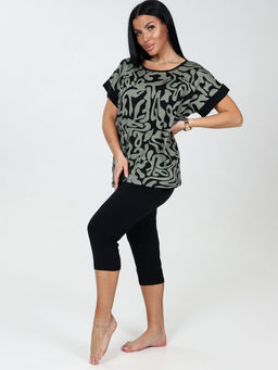 617 Домашний костюм бриджи (Разводы на хаки) - А-дина фото 4