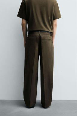 RELAXED FIT PLEATED TROUSERS - Zara фото 3