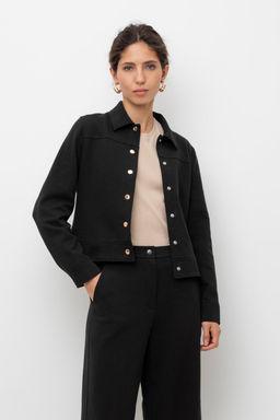 ЕВТ 3298/темный черный жакет жен