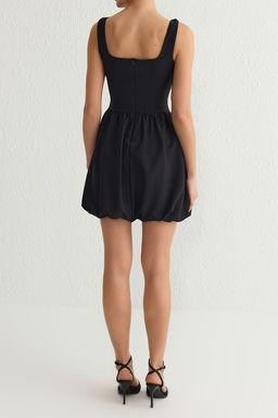 TRENDYOLMILLA Siyah A-Kesim Dokuma K?sa S?k Elbise TPRSS25EL00067  фото 10