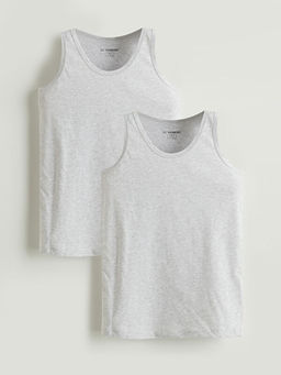 Bisiklet Yaka Erkek ?ocuk Atlet 2li