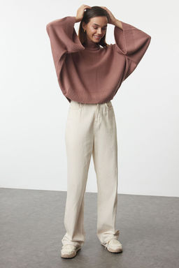 Siyah Genis Kal?p Ispanyol Kol Triko Kazak TWOAW23KZ01838 - Trendyolmilla фото 7