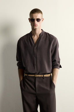CAMISA FLUIDA RELAXED FIT / Marr?n