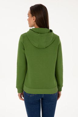 Kad_n Ye_il Basic Sweatshirt Sepette S_rpriz _ndirim - U.s. polo assn фото 5