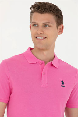 Мужская розовая базовая футболка - U.s. polo assn фото 2