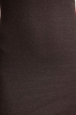 TRENDYOLMILLA Siyah Vucuda Oturan Mini Dik Yaka Fitilli Esnek Orme Kalem Elbise TWOAW21EL2244 фото 23