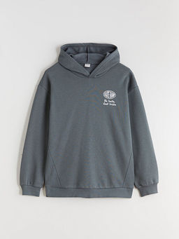 Kap??onlu Erkek ?ocuk Kal?n Sweatshirt