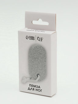 Цена за 6 шт. Пемза для педикюра, с подвесом, 9×4.5 см, в коробке, белая