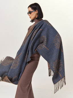 в составе ШЕРСТЬ и КАШЕМИР Большой, мягкий, теплый двусторонний палантин - Tantino фото 9