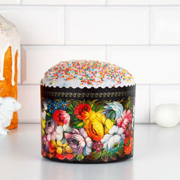 Цена за 20 шт. Форма бумажная для кулича Жостово 134 х 100 мм - Simaland фото 7