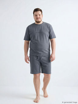 Standart Kal?p Erkek ?ortlu Pijama Tak?m?