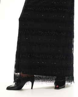 юбка макси из сетки с вышивкой и люрексом - Sahar art lab фото 4