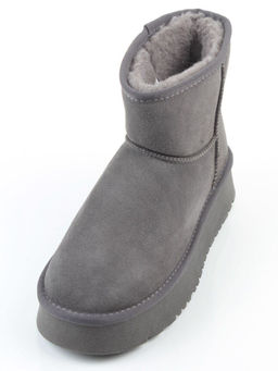 04-PF8521-5 GRAY Угги женские (натуральная замша, 100% шерсть)