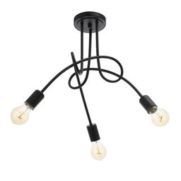 Светильник BayerLux «Узел», E27, 3×40 Вт, 54×54×40 см, чёрный