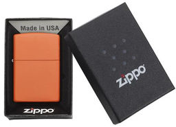 Зажигалка ZIPPO с оранжевым матовым покрытием | Orange Matte 231  фото 6