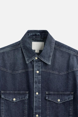 WESTERN DENIM SHIRT WITH POCKETS - Zara фото 9