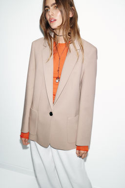 STRAIGHT BLAZER WITH SHOULDER PADS - Zara фото 2