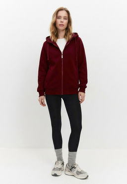 Толстовка женская 25234-532 футер темно-красный