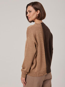 Джемпер женский 1231153010 brown/beige - Eleganzza фото 2