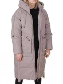6615 BEIGE Пальто зимнее женское (200 гр. холлофайбер)