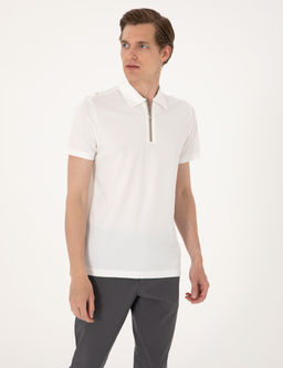 Ekru Ultralight Kuma_ Slim Fit Polo Yaka Ti__rt