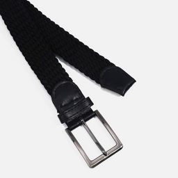 Ремень, ширина 3.5 см, резинка, пряжка металл, цвет чёрный - Simaland фото 2