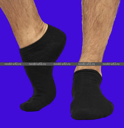 Цена за 12 пар. Береза носки мужские укороченные арт. D 01 черные 41-47 (фактически 41-44) - Берёза фото 3