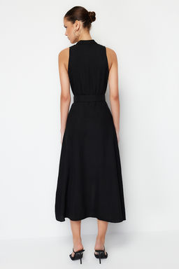 TRENDYOLMILLA Mint Kemerli Midi Dokuma Gomlek Elbise TWOSS23EL01628  фото 18