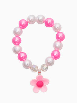 Набор детских украшений "Выбражулька" цветок, 4 предмета: клипсы, кольцо, бусы, браслет