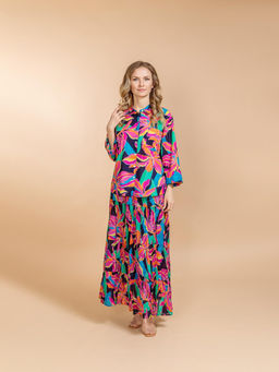 Костюм юбка и блузка (хлопок) №25-606-2 (Лето-2025) - Ганг фото 2