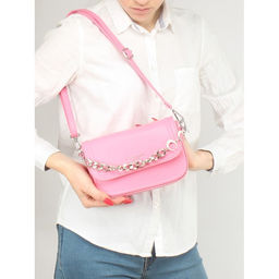 Сумка женская искусственная кожа Ch&K-9261-1, 1отд, плечевой ремень, розовый SALE 255066 - Adelia фото 5