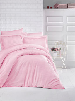 КПБ Clasy Satin Gizgili (DUZ RENK PUDRA) евро